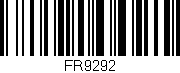 Código de barras (EAN, GTIN, SKU, ISBN): 'FR9292'