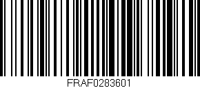 Código de barras (EAN, GTIN, SKU, ISBN): 'FRAF0283601'