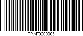 Código de barras (EAN, GTIN, SKU, ISBN): 'FRAF0283606'