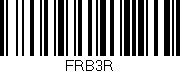 Código de barras (EAN, GTIN, SKU, ISBN): 'FRB3R'