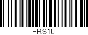 Código de barras (EAN, GTIN, SKU, ISBN): 'FRS10'