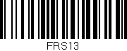 Código de barras (EAN, GTIN, SKU, ISBN): 'FRS13'