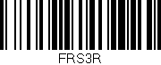 Código de barras (EAN, GTIN, SKU, ISBN): 'FRS3R'