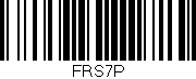 Código de barras (EAN, GTIN, SKU, ISBN): 'FRS7P'