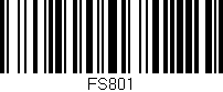 Código de barras (EAN, GTIN, SKU, ISBN): 'FS801'