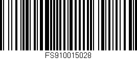 Código de barras (EAN, GTIN, SKU, ISBN): 'FS910015028'