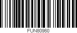 Código de barras (EAN, GTIN, SKU, ISBN): 'FUN80960'