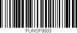 Código de barras (EAN, GTIN, SKU, ISBN): 'FUNSF0003'