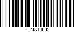 Código de barras (EAN, GTIN, SKU, ISBN): 'FUNST0003'