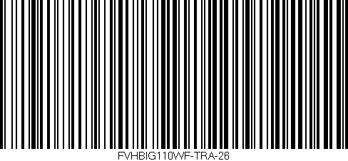 Código de barras (EAN, GTIN, SKU, ISBN): 'FVHBIG110WF-TRA-26'
