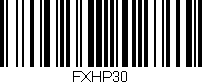 Código de barras (EAN, GTIN, SKU, ISBN): 'FXHP30'