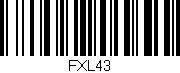 Código de barras (EAN, GTIN, SKU, ISBN): 'FXL43'