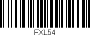 Código de barras (EAN, GTIN, SKU, ISBN): 'FXL54'