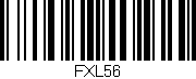 Código de barras (EAN, GTIN, SKU, ISBN): 'FXL56'