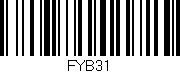 Código de barras (EAN, GTIN, SKU, ISBN): 'FYB31'