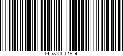 Código de barras (EAN, GTIN, SKU, ISBN): 'Fbsw3000.15/4'