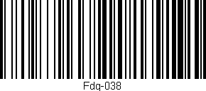Código de barras (EAN, GTIN, SKU, ISBN): 'Fdg-038'