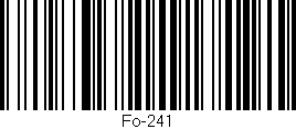 Código de barras (EAN, GTIN, SKU, ISBN): 'Fo-241'