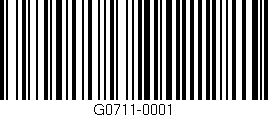 Código de barras (EAN, GTIN, SKU, ISBN): 'G0711-0001'