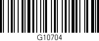 Código de barras (EAN, GTIN, SKU, ISBN): 'G10704'