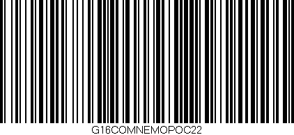 Código de barras (EAN, GTIN, SKU, ISBN): 'G16COMNEMOPOC22'