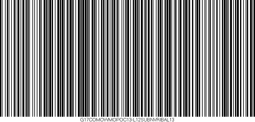 Código de barras (EAN, GTIN, SKU, ISBN): 'G17COMOWMOPOC13-L12SUBNVRIBAL13'