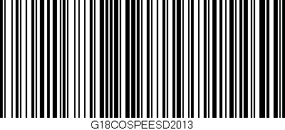 Código de barras (EAN, GTIN, SKU, ISBN): 'G18COSPEESD2013'