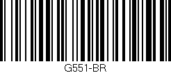 Código de barras (EAN, GTIN, SKU, ISBN): 'G551-BR'