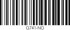 Código de barras (EAN, GTIN, SKU, ISBN): 'G741-NO'