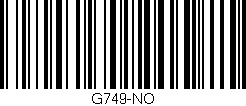 Código de barras (EAN, GTIN, SKU, ISBN): 'G749-NO'