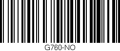Código de barras (EAN, GTIN, SKU, ISBN): 'G760-NO'