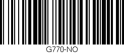 Código de barras (EAN, GTIN, SKU, ISBN): 'G770-NO'