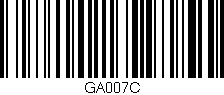 Código de barras (EAN, GTIN, SKU, ISBN): 'GA007C'