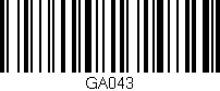 Código de barras (EAN, GTIN, SKU, ISBN): 'GA043'