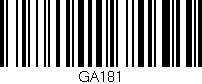 Código de barras (EAN, GTIN, SKU, ISBN): 'GA181'