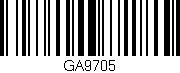 Código de barras (EAN, GTIN, SKU, ISBN): 'GA9705'