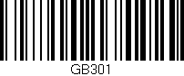 Código de barras (EAN, GTIN, SKU, ISBN): 'GB301'