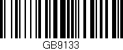 Código de barras (EAN, GTIN, SKU, ISBN): 'GB9133'