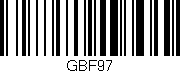 Código de barras (EAN, GTIN, SKU, ISBN): 'GBF97'
