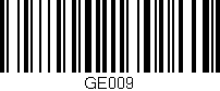 Código de barras (EAN, GTIN, SKU, ISBN): 'GE009'