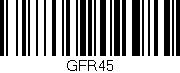 Código de barras (EAN, GTIN, SKU, ISBN): 'GFR45'