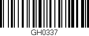 Código de barras (EAN, GTIN, SKU, ISBN): 'GH0337'