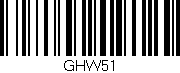 Código de barras (EAN, GTIN, SKU, ISBN): 'GHW51'