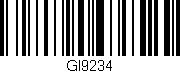 Código de barras (EAN, GTIN, SKU, ISBN): 'GI9234'