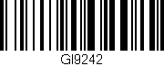 Código de barras (EAN, GTIN, SKU, ISBN): 'GI9242'