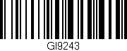 Código de barras (EAN, GTIN, SKU, ISBN): 'GI9243'