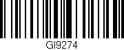 Código de barras (EAN, GTIN, SKU, ISBN): 'GI9274'