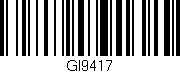 Código de barras (EAN, GTIN, SKU, ISBN): 'GI9417'