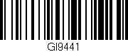 Código de barras (EAN, GTIN, SKU, ISBN): 'GI9441'