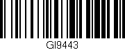 Código de barras (EAN, GTIN, SKU, ISBN): 'GI9443'